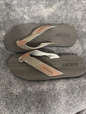 Fitory Men’s Brown Tan Flip-Flops - Casual Sandals